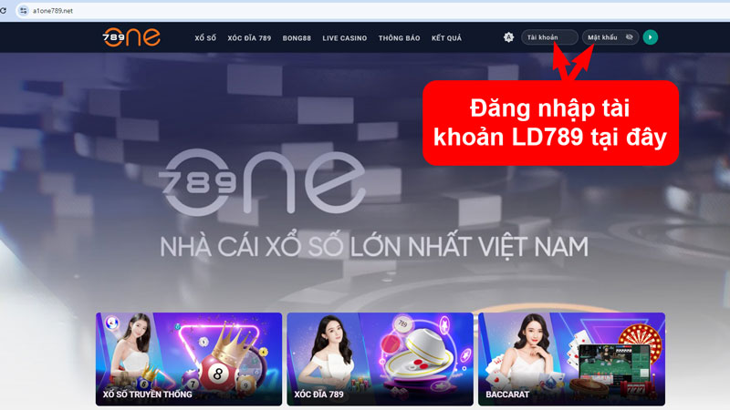 Đăng nhập tài khoản LD789